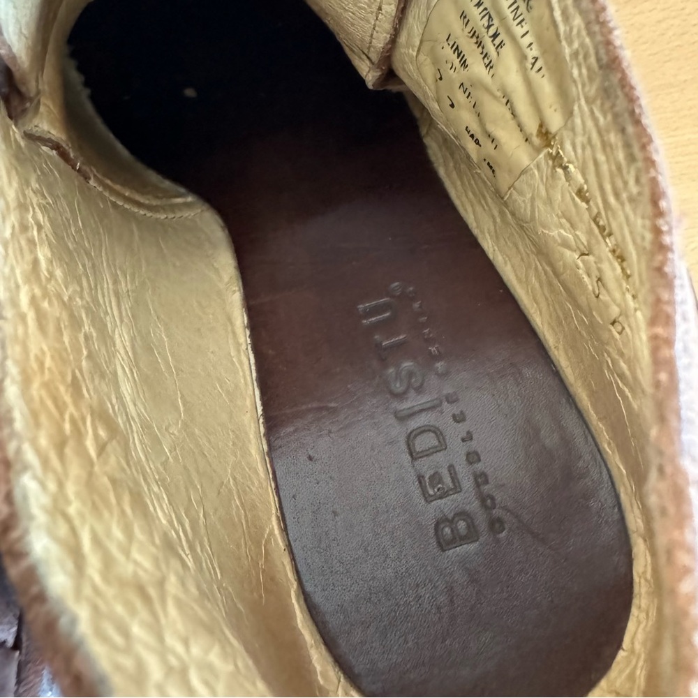Bed Stu Wood and Leather Platform Shoes - Picture 6 of 10